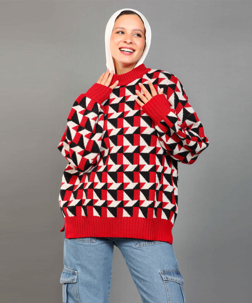 بلوفر-تريكو-احمر