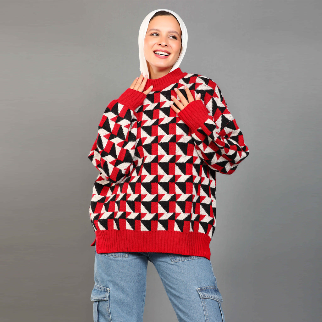 بلوفر-تريكو-احمر