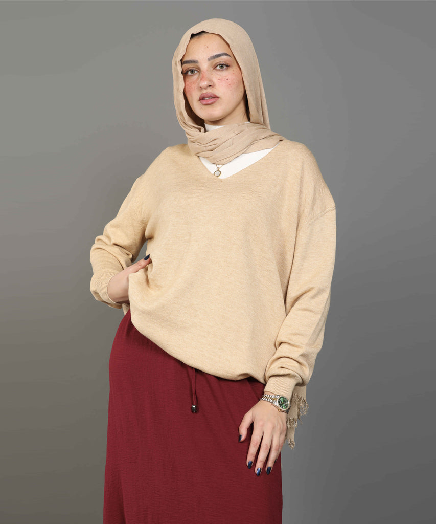 بلوفر-تريكو-كافيه