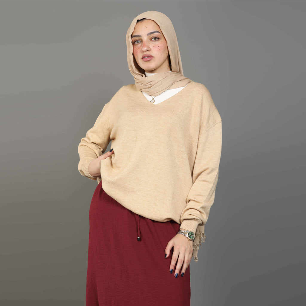 بلوفر-تريكو-كافيه