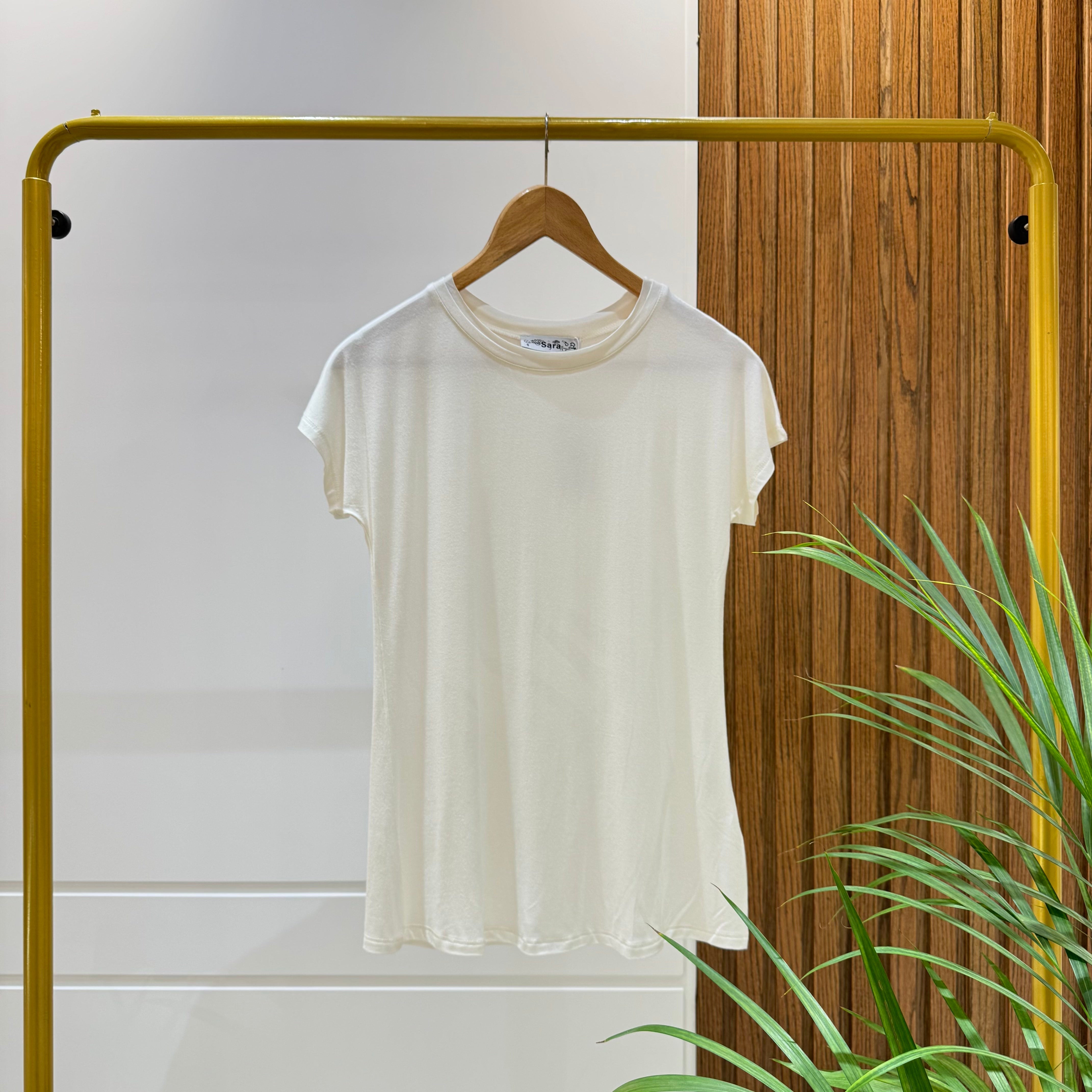 Basic Cotton T-Shirts -Off White