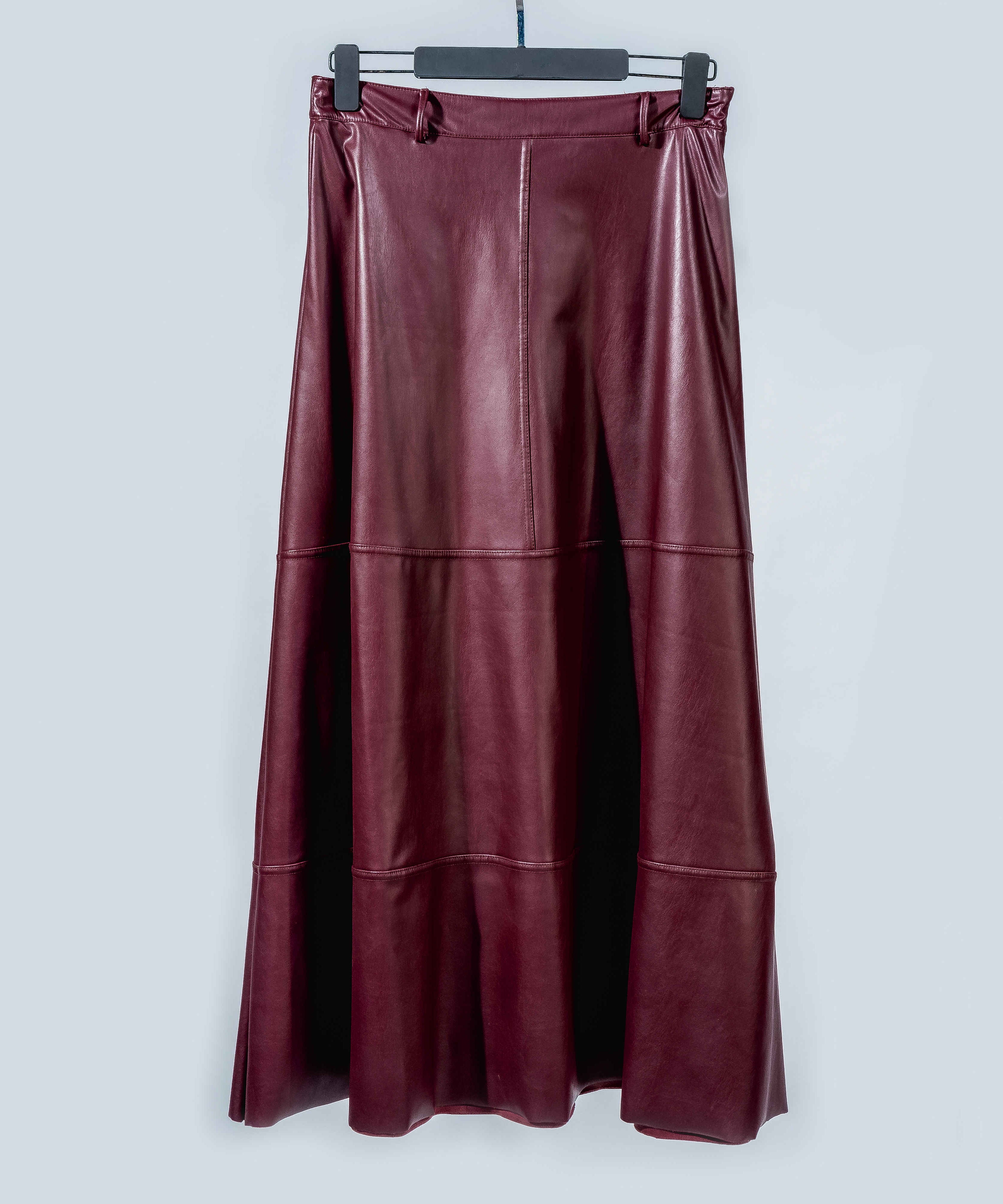 Skirt-Leather-BURGUNDY