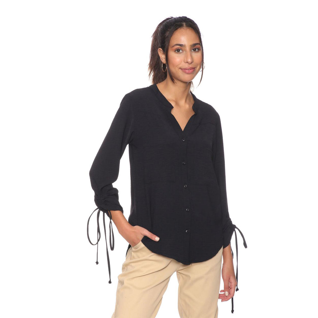 Blouse-Cotton Viscose-BLACK