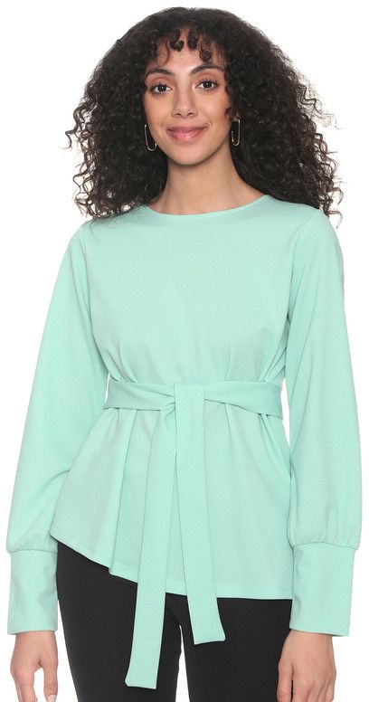 Blouse-Thick Crepe-GREEN