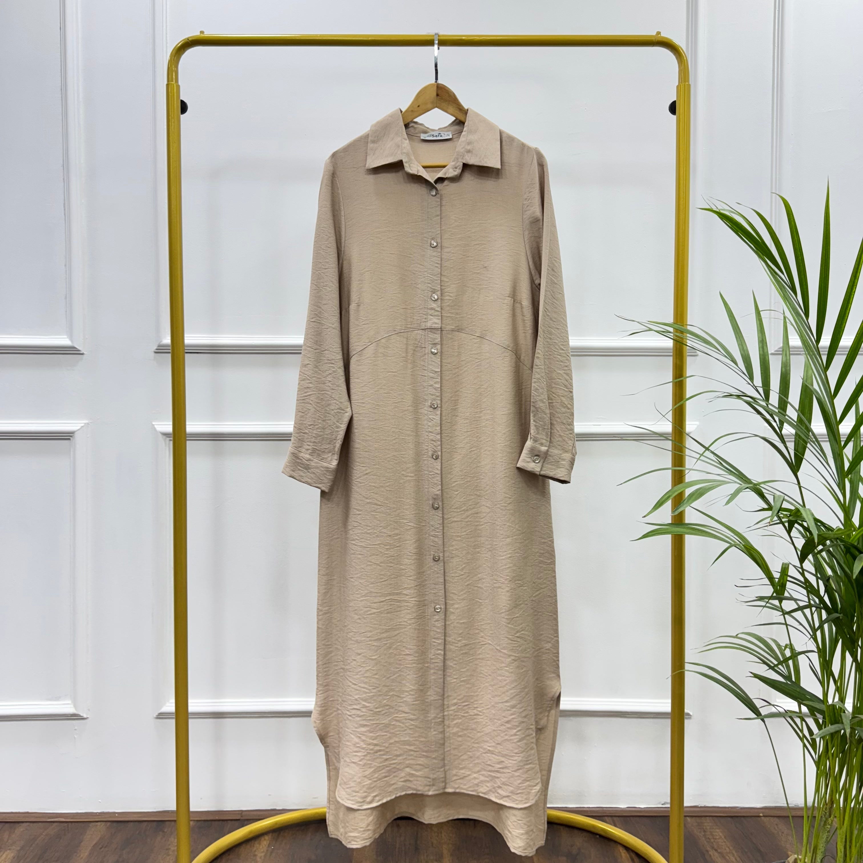 Versatile Long Tunic-Spanish Linen-Cafee