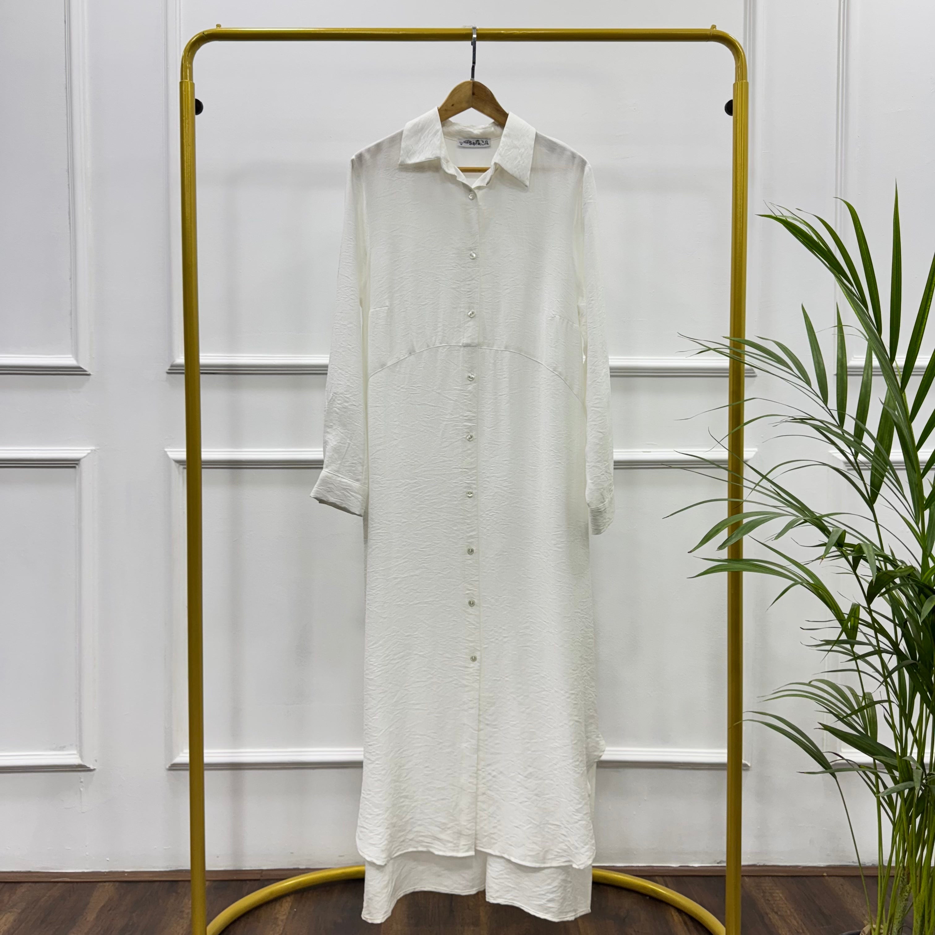 Versatile Long Tunic-Spanish Linen-White