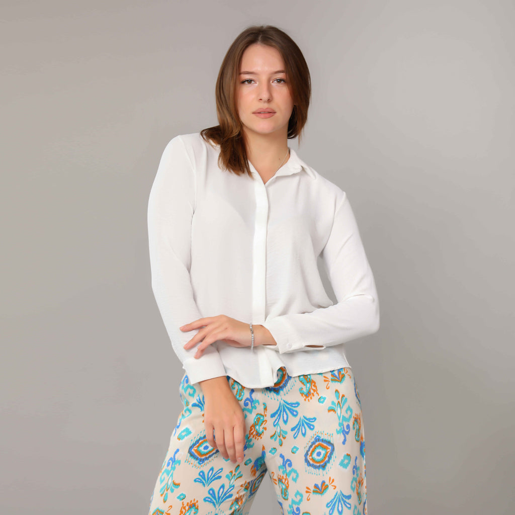 Shirt-Cotton Viscose-WHITE