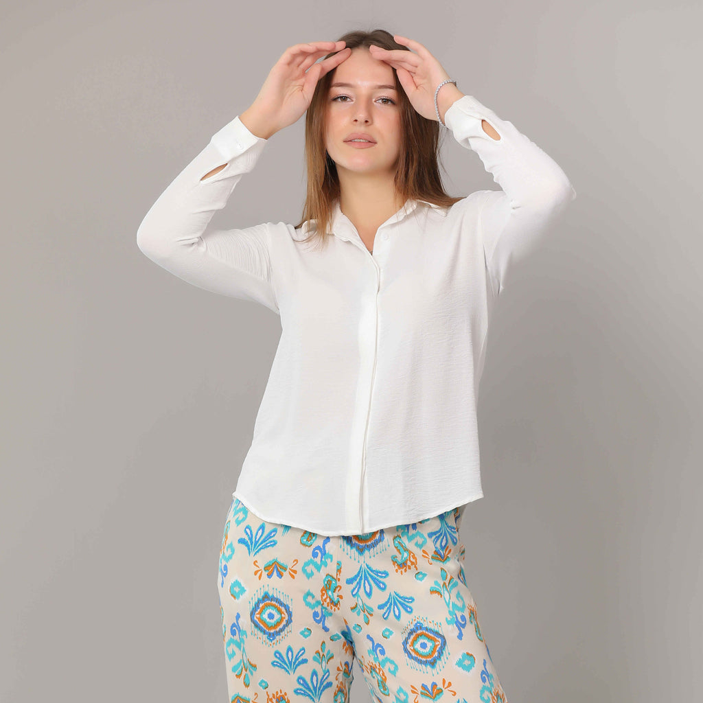 Shirt-Cotton Viscose-WHITE