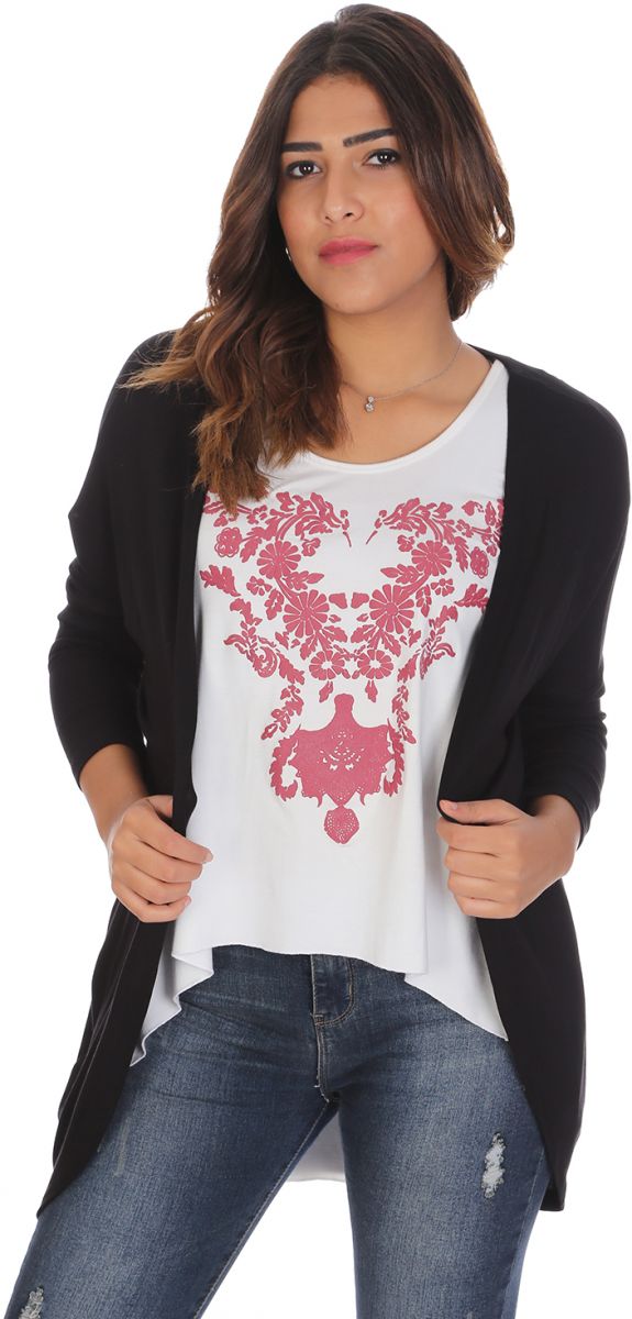 Cardigan- Viscose-BLACK