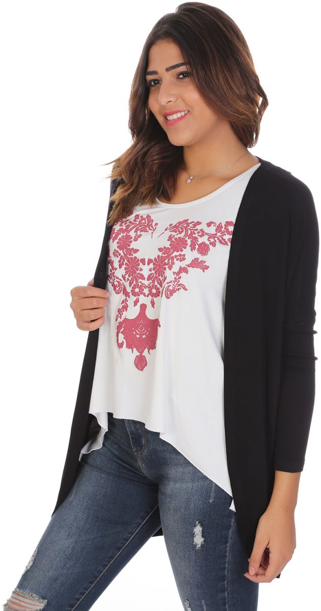 Cardigan- Viscose-BLACK